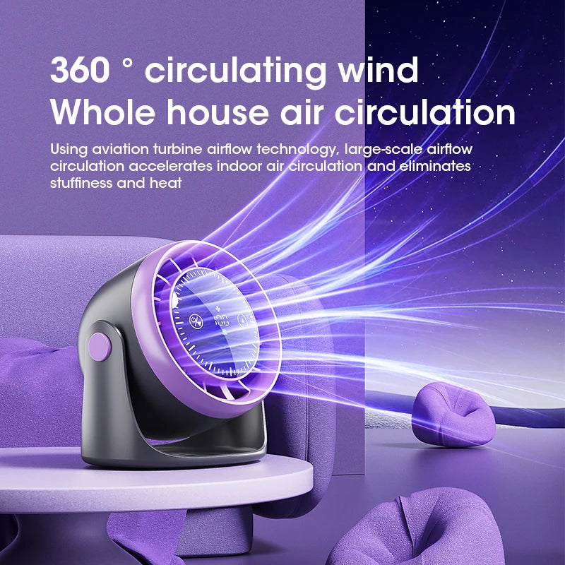 Touch Screen Mini Desk Fan – 100-Speed Adjustable Quiet Fan with Digital Display, Powerful Cooling & Air Circulation